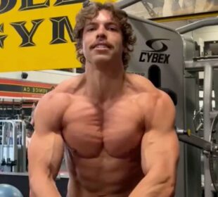 Joseph Baena showing off his built body