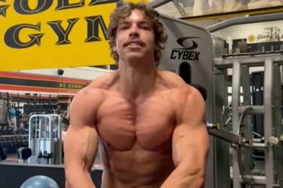 Joseph Baena showing off his built body