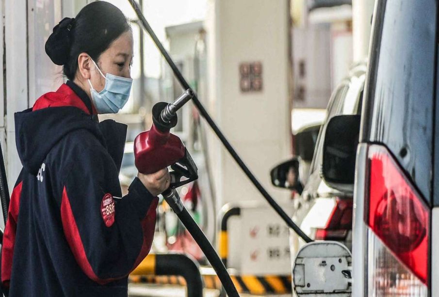 A fuel attendant in china