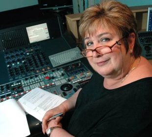 Broadcaster Dame Jenni Murray in the studio
