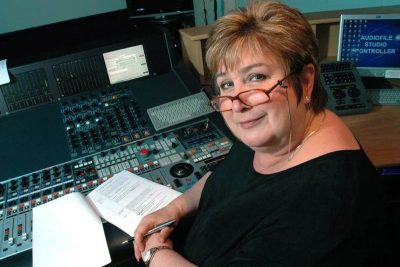 Broadcaster Dame Jenni Murray in the studio