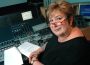 Broadcaster Dame Jenni Murray in the studio