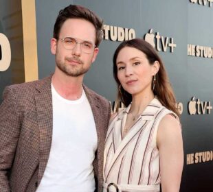 Patrick J. Adams and wife Troian Bellisario