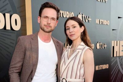 Patrick J. Adams and wife Troian Bellisario