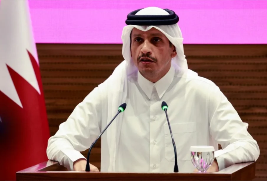 Qatar PM addressing the panel