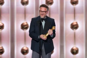 Seth-Rogen wins the Golden Globe at the Actors Award 2026