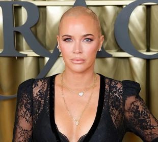 Teddi Mellencamp wearing a black outfit at an event