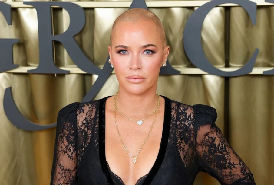 Teddi Mellencamp wearing a black outfit at an event