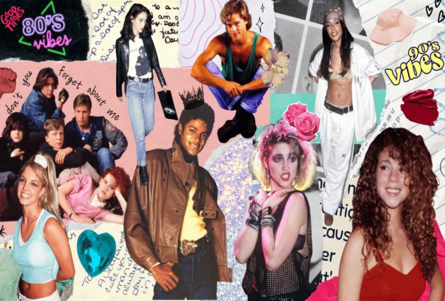 Different artist at 80s and 90s music styles