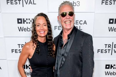 James Hetfield and his girlfriend Adriana Gillett