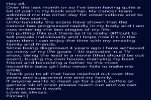 Finnian Garbutt instagram post