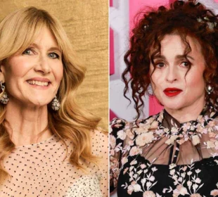 Laura Dern joins The White Lotus cast, replacing Helena Bonham Carter on the right