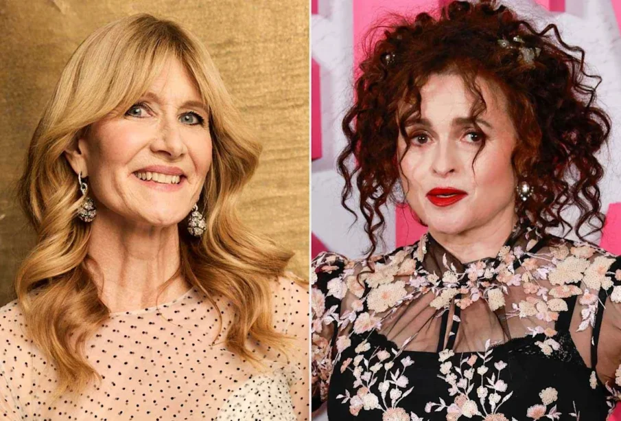 Laura Dern joins The White Lotus cast, replacing Helena Bonham Carter on the right