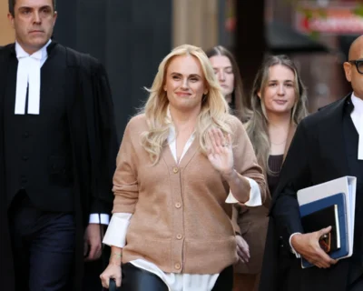 Rebel Wilson with lawyers by her sides