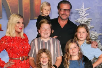 Tori Spelling and her children