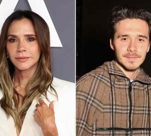 Victoria Beckham and her son Brooklyn Beckham