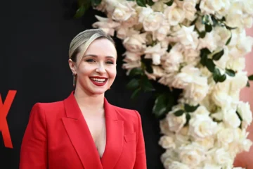 Hayden Panettiere Wearing a Red Blouse